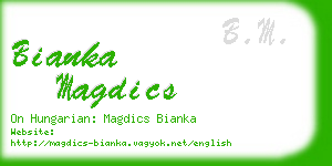 bianka magdics business card